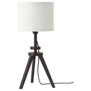 IKEA LAUTERS Table lamp with LED bulb, brown ash White, Ikea Ireland | 1032VLBZW