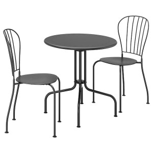 IKEA LÄCKÖ table+2 chairs, outdoor Gray, Ikea Ireland | 1948AGCQH