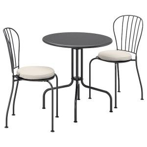 IKEA LÄCKÖ table+2 chairs, outdoor Gray / Frösön / Duvholmen Beige, Ikea Ireland | 9506RKDLP
