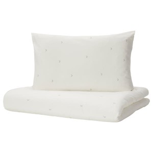 IKEA LENAST duvet cover 1 pillowcase f crib, 43x49/14x22 in White, Ikea Ireland | 6143LJRBU