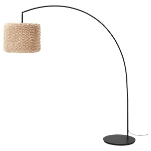 IKEA LERGRYN / SKAFTET floor lamp base, arched, beige/black, Ikea Ireland | 0894QVOPU