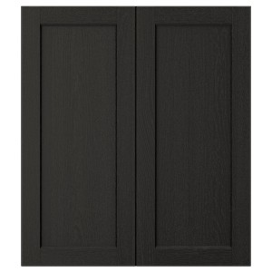 IKEA LERHYTTAN 2-p door/corner base cabinet set, 13x30 in Black Stained, Ikea Ireland | 3502UYMRB