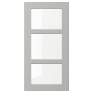 IKEA LERHYTTAN glass door, 15x30 in Light Gray, Ikea Ireland | 2617CXBED