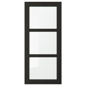 IKEA LERHYTTAN glass door, 18x40 in Black Stained, Ikea Ireland | 4357PNXDU