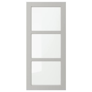 IKEA LERHYTTAN glass door, 18x40 in Light Gray, Ikea Ireland | 5284TVJXM