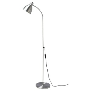 IKEA LERSTA Floor/reading lamp with LED bulb, aluminum, Ikea Ireland | 3028BTDSZ