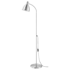 IKEA LERSTA floor/reading lamp, aluminum chrome effect, Ikea Ireland | 4956YUCDQ