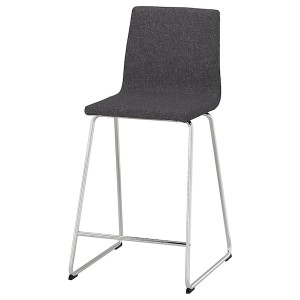 IKEA LILLÅNÄS bar stool, chrome plated/Gunnared dark gray, 24 3/4 in, Ikea Ireland | 1605THWVS