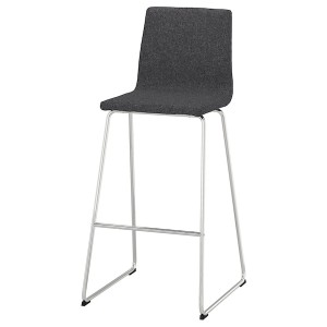 IKEA LILLÅNÄS bar stool, chrome plated/Gunnared dark gray, 29 7/8 in, Ikea Ireland | 8014ATEVW