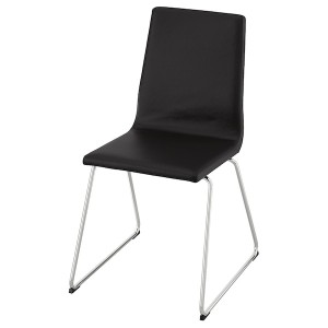 IKEA LILLÅNÄS chair, chrome plated Bomstad Black, Ikea Ireland | 0842TAZEU