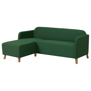 IKEA LINANÄS protector f 3-seat sofa w chaise, Vissle dark green, Ikea Ireland | 4026BIFUE