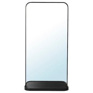 IKEA LINDBYN mirror with shelf, black, 15 3/4x31 1/2 in, Ikea Ireland | 3416ZVHDE