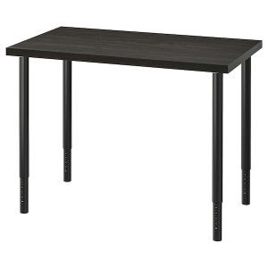 IKEA LINNMON / OLOV desk, 39 3/8x23 5/8 in Black / Brown, Ikea Ireland | 5702KJQCY