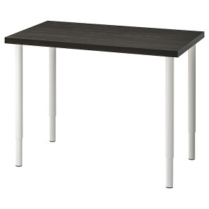 IKEA LINNMON / OLOV desk, 39 3/8x23 5/8 in Black / Brown / White, Ikea Ireland | 8713CBIFD