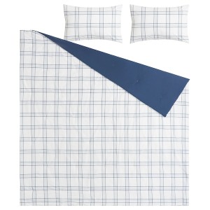 IKEA LINSNÄRJA comforter set, Full/Queen Blue / White, Ikea Ireland | 2830ZMQOI
