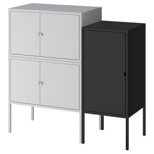 IKEA LIXHULT storage combination, gray/anthracite, 37 3/8x13 3/4x36 1/4 in, Ikea Ireland | 8015ETDCO