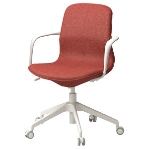 IKEA LÅNGFJÄLL conference chair with armrests Gunnared Red / Orange / White, Ikea Ireland | 2406KUTWP