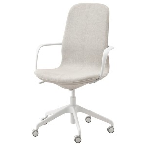 IKEA LÅNGFJÄLL conference chair with armrests Gunnared Beige / White, Ikea Ireland | 2635XUTAD