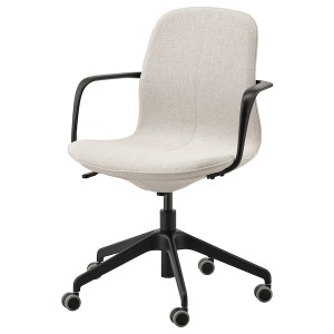 IKEA LÅNGFJÄLL conference chair with armrests, Gunnared beige/black Gunnared Beige / Black, Ikea Ireland | 7132FZKPO