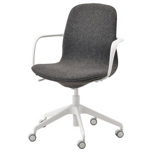 IKEA LÅNGFJÄLL conference chair with armrests Gunnared Dark Gray / White, Ikea Ireland | 6302NALMC
