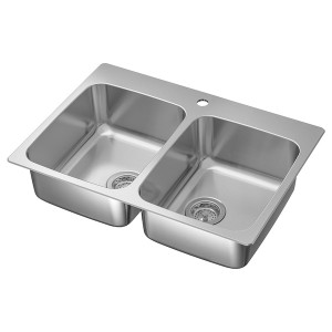 IKEA LÅNGUDDEN double bowl top mount sink, stainless steel, 29 1/2x20 5/8 in, Ikea Ireland | 3674RCNHP