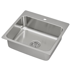 IKEA LÅNGUDDEN sink, stainless steel, 22x20 5/8 in, Ikea Ireland | 7051AJIYC