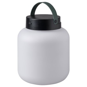 IKEA LÄNSPORT LED portable lamp, battery operated, white/dark gray, 8 ¾ in, Ikea Ireland | 2431ROEUT