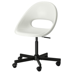IKEA LOBERGET / MALSKÄR swivel chair White / Black, Ikea Ireland | 5803EOLCR