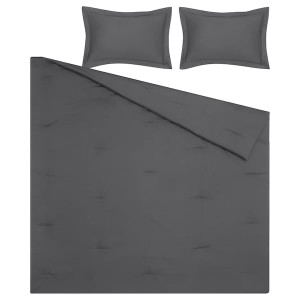 IKEA LUKTJASMIN comforter set, King Dark Gray, Ikea Ireland | 2967HVTNQ