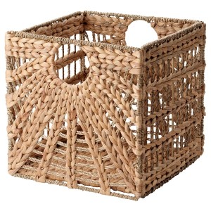 IKEA LUSTIGKURRE basket, natural water hyacinth/seagrass, 12 ½x13x12 ½ in, Ikea Ireland | 0782OVBJM