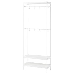 IKEA MACKAPÄR coat rack with shoe storage unit, white, 30 3/4x12 5/8x78 3/4 in, Ikea Ireland | 0179GXAND