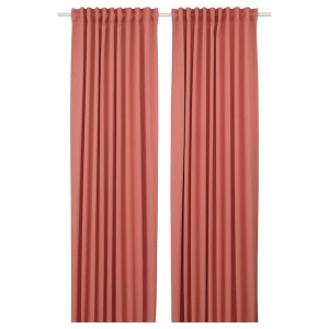 IKEA MAJGULL room darkening curtains, 1 pair, 57x98 in Pink, Ikea Ireland | 7968FOYWM