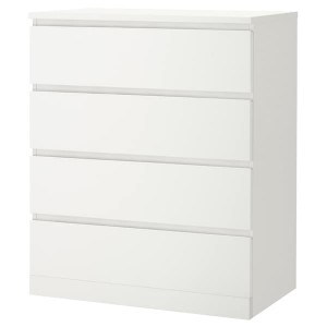 IKEA MALM 4-drawer chest, 31 1/2x39 3/8 in White, Ikea Ireland | 1780NAQDG