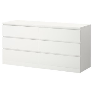IKEA MALM 6-drawer dresser, 63x30 3/4 in White, Ikea Ireland | 8247ZRNGK