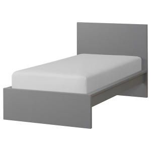 IKEA MALM Bed frame, high, Twin Gray Stained, Ikea Ireland | 1863XSMGP