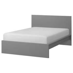 IKEA MALM bed frame, Queen Gray Stained / Luröy, Ikea Ireland | 7590UOJZN