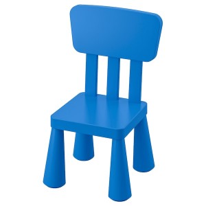 IKEA MAMMUT children's chair, indoor/outdoor/blue Blue, Ikea Ireland | 8435TLOJS