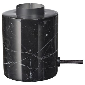 IKEA MARKFROST table lamp with LED bulb, marble black, Ikea Ireland | 5267ELTXH