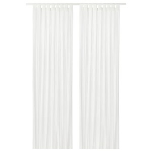 IKEA MATILDA sheer curtains, 1 pair, white, 55x118 in, Ikea Ireland | 5310RNYFB