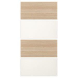 IKEA MEHAMN 4 panels for sliding door frame, 39 3/8x79 1/8 in White Stained Oak Effect / White, Ikea Ireland | 5246MERQP