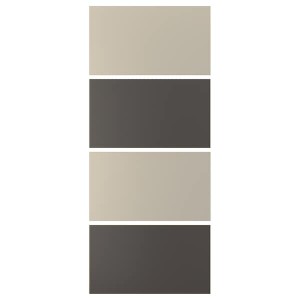IKEA MEHAMN 4 panels for sliding door frame, 39 3/8x92 7/8 in Dark Gray / Gray / Beige, Ikea Ireland | 7829LZDFM