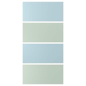 IKEA MEHAMN 4 panels for sliding door frame, 39 3/8x79 1/8 in Light Blue / Light Green, Ikea Ireland | 7608QLGKV