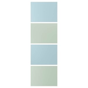 IKEA MEHAMN 4 panels for sliding door frame, 29 1/2x92 7/8 in Light Blue / Light Green, Ikea Ireland | 9453MCERG