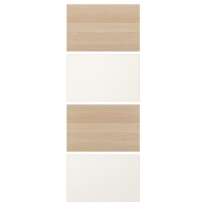 IKEA MEHAMN 4 panels for sliding door frame, 29 1/2x79 1/8 in White Stained Oak Effect / White, Ikea Ireland | 3547HMPTO