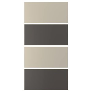 IKEA MEHAMN 4 panels for sliding door frame, 39 3/8x79 1/8 in Dark Gray / Gray / Beige, Ikea Ireland | 5460IUGHT
