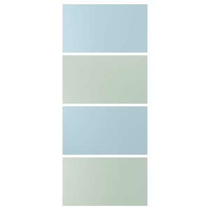 IKEA MEHAMN 4 panels for sliding door frame, 39 3/8x92 7/8 in Light Blue / Light Green, Ikea Ireland | 8701DFSVK