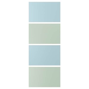 IKEA MEHAMN 4 panels for sliding door frame, 29 1/2x79 1/8 in Light Blue / Light Green, Ikea Ireland | 7453DAOIC