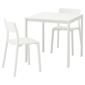 IKEA MELLTORP / JANINGE table and 2 chairs, white/white, 29 1/2 in, Ikea Ireland | 8530SDTHU