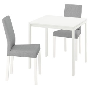 IKEA MELLTORP / KÄTTIL table and 2 chairs, white/Knisa light gray, 29 1/2 in, Ikea Ireland | 0253FEOBJ