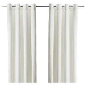 IKEA MERETE room darkening curtains, 1 pair, white, 57x118 in, Ikea Ireland | 9645WXAJK